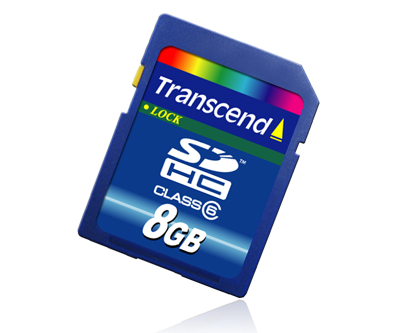 Transcend 8GB SDHC memory card